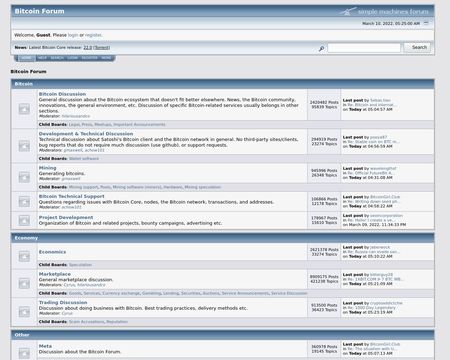 website thubmnail of BitcoinTalk.org