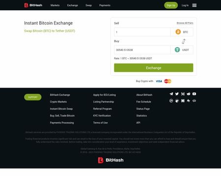 website thubmnail of Bithash.net