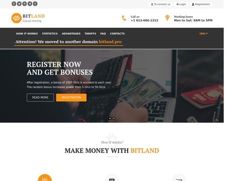 website thubmnail of Bitland.pro
