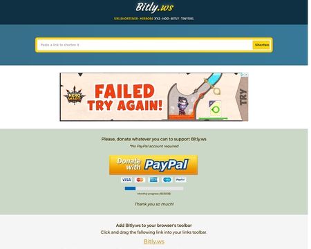website thubmnail of Bitly.ws