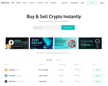 website thubmnail of BitMart