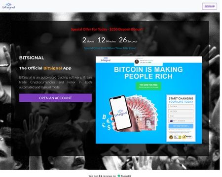 website thubmnail of Bitsignal.investerscorp