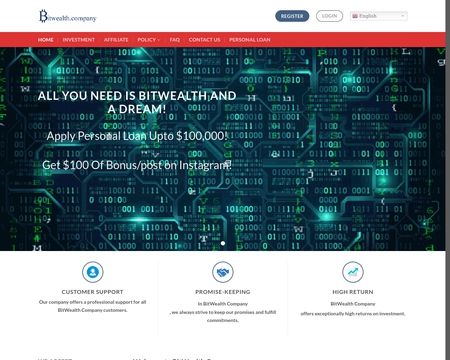 website thubmnail of Bitwealth.company