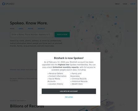 website thubmnail of Bizshark