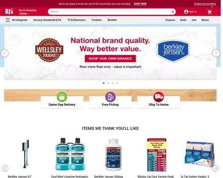 website thubmnail of BJ's Wholesale