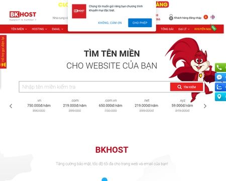 website thubmnail of Bkhost.vn