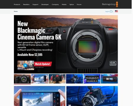 website thubmnail of Blackmagicdesign