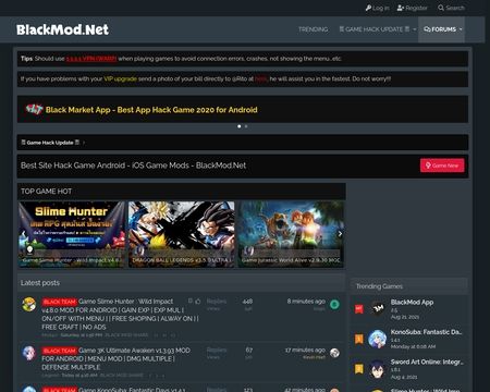 website thubmnail of Blackmod.net