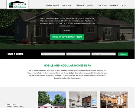 website thubmnail of Black's Home Sales