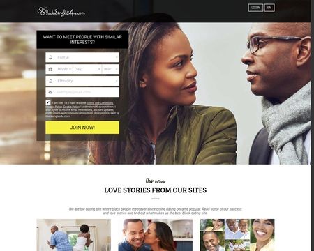 website thubmnail of BlackSingles4U
