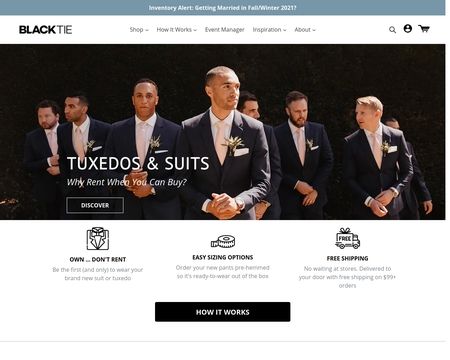 website thubmnail of Black Tie