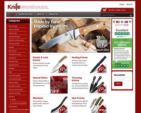 website thubmnail of Knife Warehouse