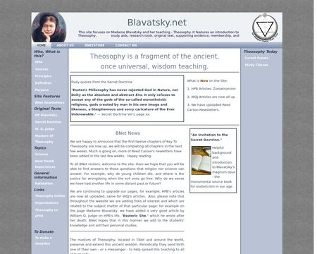 website thubmnail of Madame Blavatsky