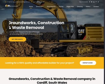website thubmnail of BL Groundworks Cardiff