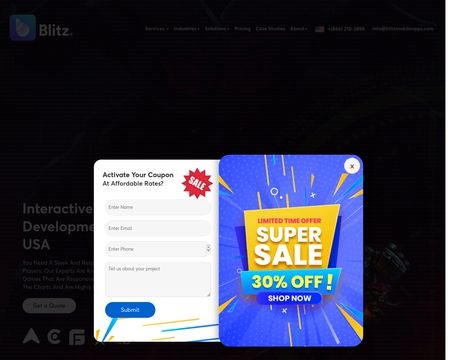 website thubmnail of Blitzmobileapps