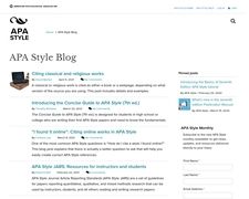 Thumbnail of APA Style Blog
