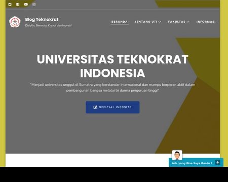 website thubmnail of Blog.teknokrat.ac.id