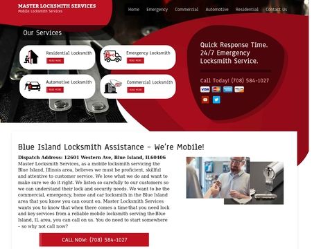 website thubmnail of Blueislandlocksmith.net