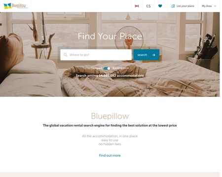 website thubmnail of Bluepillow.ca