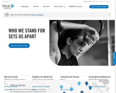 website thubmnail of Blue Shield of California