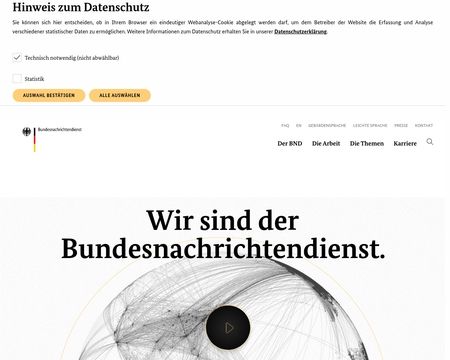 website thubmnail of Bnd.de