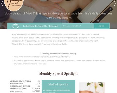 website thubmnail of Body Beautiful Spa