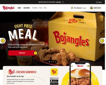 website thubmnail of Bojangles