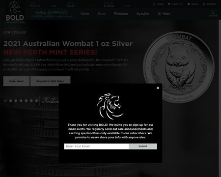 website thubmnail of Boldpreciousmetals
