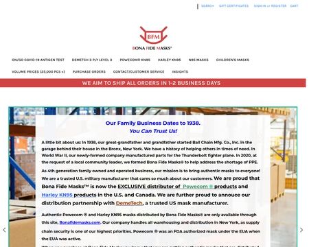 website thubmnail of Bona Fide Masks