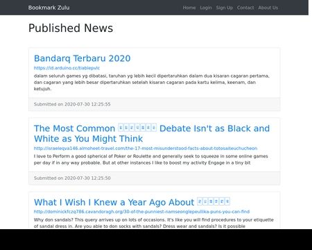 website thubmnail of Bookmark-zulu.win