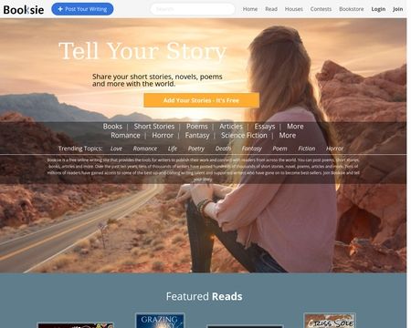 website thubmnail of Booksie