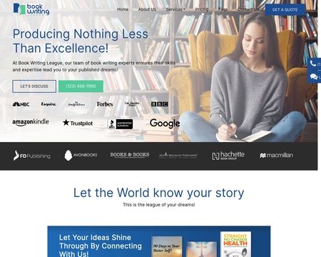 website thubmnail of Bookwritingleague