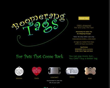 website thubmnail of Boomerang Tags