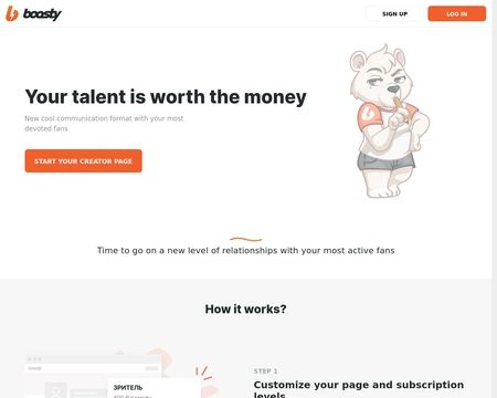 website thubmnail of Boosty.to