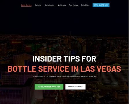 website thubmnail of Bottle Service Las Vegas