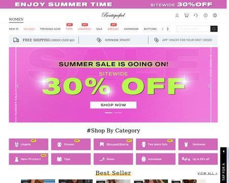 website thubmnail of Boutiquefeel