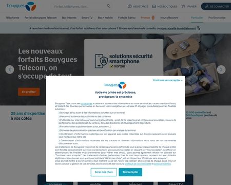 website thubmnail of Bouyguestelecom.fr