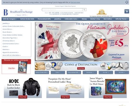 website thubmnail of Bradford Exchange