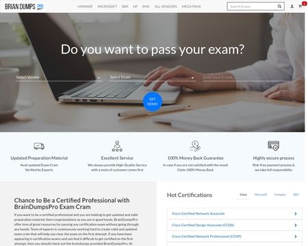 website thubmnail of Braindumps Pro