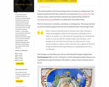 website thubmnail of Brain Pickings