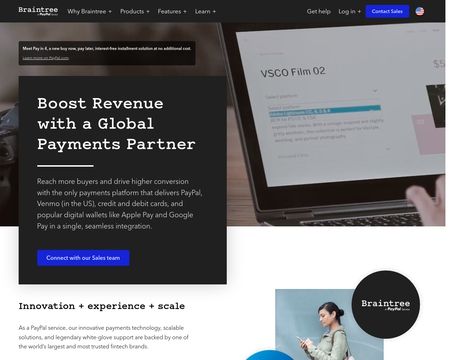 website thubmnail of Braintree Payments