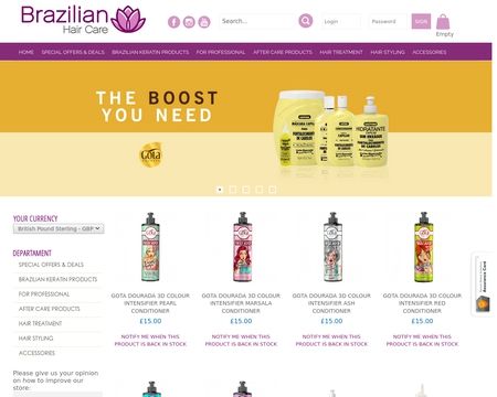 website thubmnail of Brazilian Hair Care