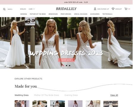 website thubmnail of Bridallily