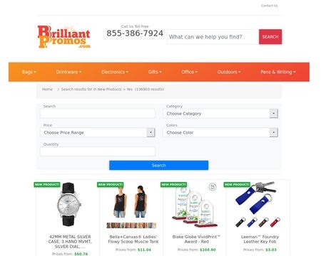 website thubmnail of BrilliantPromos