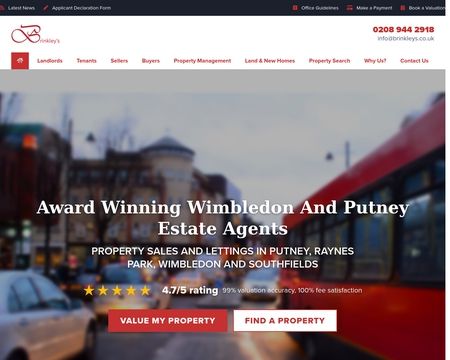 website thubmnail of Brinkley's Estate Agents