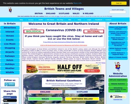 website thubmnail of British Towns and Villages
