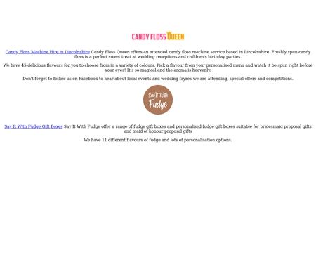website thubmnail of Candy Floss Machine Hire