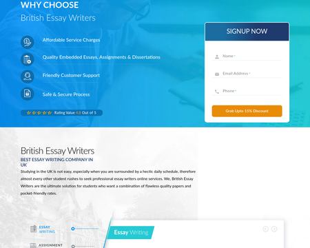 website thubmnail of British Essay Writers