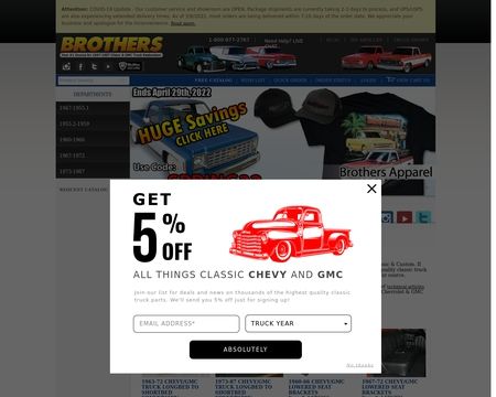 website thubmnail of Brothers Trucks