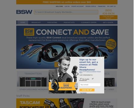 website thubmnail of Broadcast Supply Worldwide